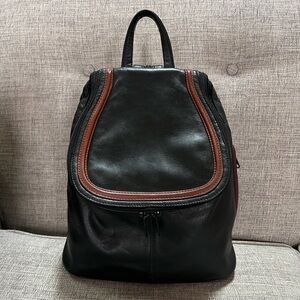 Derek Alexander Genuine Leather Multi Pocket Organizer Adjustable Backpack Bag